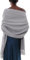 Schal Hellgrau Stola Festlich Fur Abendkleid Pashmina Schals Tücher für Damen Winter