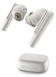 Poly Voyager Free 60 True trådlösa hörlurar - brusreducerande mikrofoner för tydliga samtal - Active Noise Cancelling (ANC) - bärbart laddningsfodral