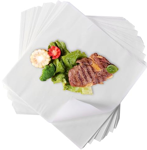 500 Pcs Sublimation Butcher Paper - 12 x 12 White, Disposable, Uncoated, Precut Kraft Sublimation Protective Paper for Wrapping Meat, Heat Press