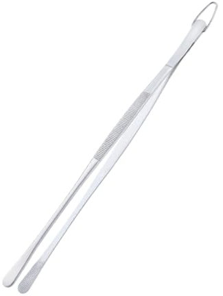 UTILYTAIS Pinzas de Cocina Profesional de Acero Inoxidable - Pinzas de Precisión Rectas para Carnes - Tenaza para emplatar - Clip corte jamón - Pinzas chef profesional.