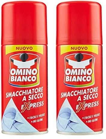 BOLTON GROUP Omino Bianco - Prodotto Specifico per Rimuovere Macchie Intense, Smacchiatore Spray a Secco Express, Azione Immediata Senza Aloni, 125 ml (Confezione da 2)