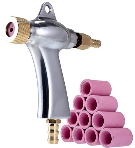 Sand Blaster Air Gun Kit, Portable Power Sand Blaster Gun Kit with 10 Ceramic Nozzles - Heavy Duty Aluminum Air Sandblaster Gun for Blast Cabinets, Metal, Auto, Glass Etching & Paint Stripping