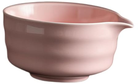 Sharplace Bol à Matcha En Céramique, Accessoires pour Bol à Matcha avec Bec Verseur, Tasse à Matcha, Chawan Matcha Tea Bowl, Bols à Thé pour Matcha, Bol à Thé pour Cuisine, Amis et Débutants, Rose