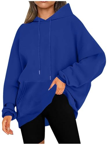 HAOLEI Sudaderas Mujer Talla Grande,Sudadera Manga Larga con Capucha Casual Oversize Sweatshirt con Bolsillo Deportivos Pullover Originales Ropa Otoño e Invierno Holgados Hoodie Jersey