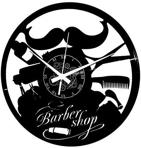 Instant Karma Clocks | Orologio da Parete in Vinile Barber Shop con Attrezzi da Barbiere | Arredo Decorativo per Saloni Uomo Parrucchieri | Regalo Originale per Professionisti e Appassionati
