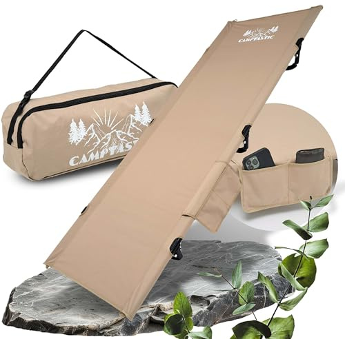 Camptastic Lettino da campeggio, 191 x 68 x 18 cm, ultraleggero, compatto, 2,3 kg, pieghevole, robusto, portatile, per escursioni, attività all'aperto, campeggio
