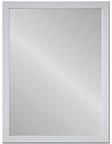 LOLAhome - Espejo Decorativo de Pared con Marco Blanco de plástico para recibidor o Entrada de casa de 76x56 cm