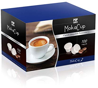300 CAPSULE POP CAFFE' MOKA-CUP 2 CREMOSO COMPATIBILI DOMO TERMOZETA ESPRESSO CUP