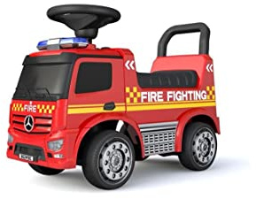 TURBO CHALLENGE - Mercedes Antos Bombero - Andador - 119204 - Ruedas Libres - Rojo - Máximo 25 kg - Plástico - Pilas no Incluidas - Juguete para niños - Regalo - A Partir de 12 Meses