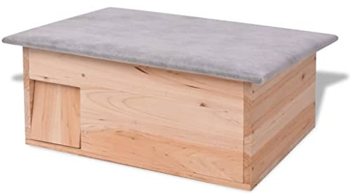 INLIFE Casa de erizo 45 x 33 x 22 cm, madera, 2,65 kg, 42351