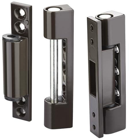 SOTECH 2 x Fensterbänder 95 mm braun RAL 8019 Türbänder zum Aufschrauben Renovierbänder