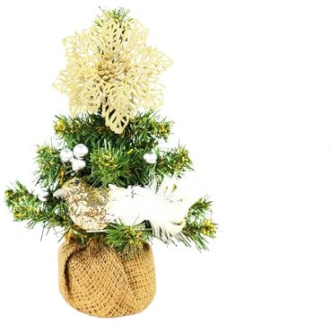Geschmückter künstlicher Weihnachtsbaum mit 14 Ornamenten Tiny 4 im Topf 25 cm