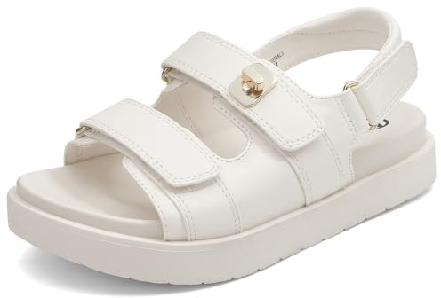 MIXIN Girls Sandals Open Toe Flat summer Beach Sandals for Little Kids Big Kids