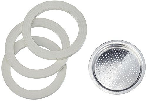 ALICIA DE LONGHI 4 TAZZE 3 GUARNIZIONI + 1 FILTRO EMK4 NO ORIGINALE