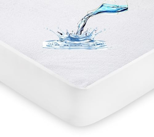 MFAA Serviette éponge Ultra-imperméable, Non bruyante, antibactérienne, hypoallergénique, résistante à l'humidité, protège-Matelas/oreillers.