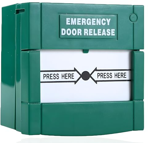 Dioche Emergency Door Release Break Glass Alarm Button Switch Control Access Flame Retardant Glass Breakage Switch