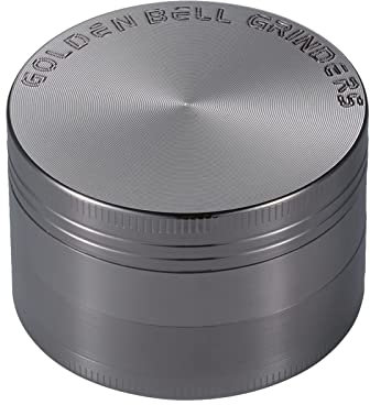 Golden Bell 2 inch Grinder 4 Layer Spice Grinder Zinc Alloy Grinder - Nickle Black