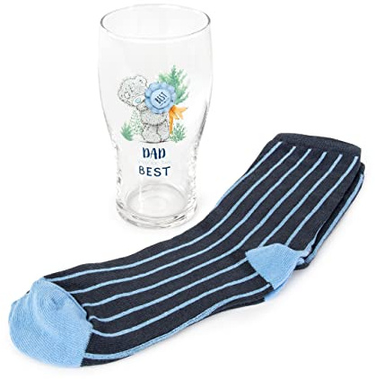 Me To You Coffret cadeau verre à bière et chaussettes pour la fête des pères avec inscription « Dad You're The Best »