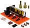 FIXM Glasflaschenschneider Set, DIY Glasschneider für eckige und runde Flaschen mit aufsteckbarer Montagebasis und verstellbarem Abweiser, komplettes Flaschenschneider-Set mit Zubehör