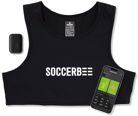 SOCCERBEE-BEE PRO 2 - Sports GPS Tracker & Vest for Outdoor Sports (Small) | 30days trial included & Subscription Requierd | Soccer Training Equipment | Fitness Tracker (size Medium)