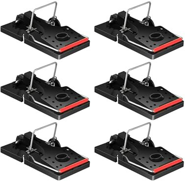 Trisiki Mouse Trap, 6 Pack Heavy Duty Reusable Snap Traps that Kill Instantly, High Sensitive Mice Catcher, Safe and Effective Rodent Trap for Indoors Outdoors