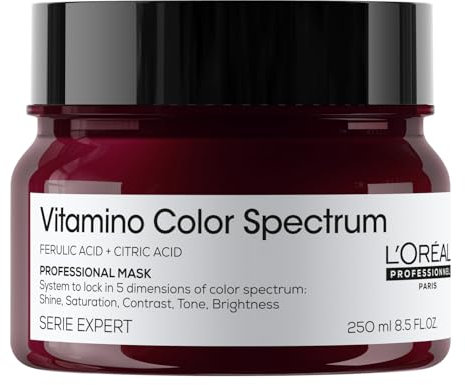 L'Oréal Professionnel Maschera per Capelli Colorati, Colore Protetto e Vibrante, Arricchito con Acido Ferulico e Acido Citrico, Vitamino Color Spectrum, 250ml