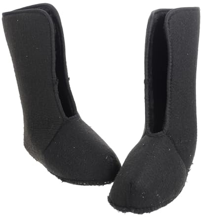 DECOMELODY Warme Gefütterte Anglerstiefel mit Plüschfutter Leichtes und Gefrierverhinderndes Innenfutter für Jagd und Winter Schwarze Winterschuhe