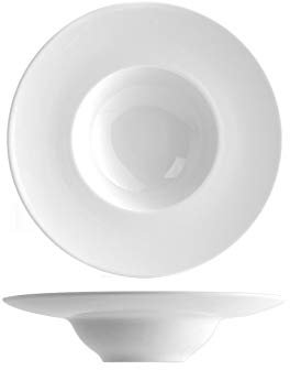SATURNIA Napoli Confezione 6 Piatti K-Bowl, Porcellana, Bianco, 24 Cm