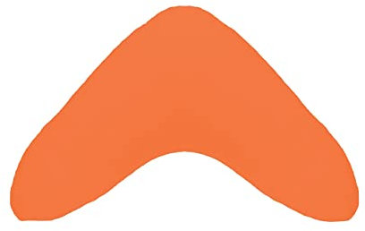 Dukal | Bumerangkissen/Lesekissen + Bezug aus hochwertigem DOPPEL-Jersey (100% Baumwolle) | Farbe: orange