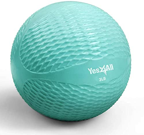 Yes4All Weighted Toning Balls for Exercise, Soft Medicine Balls for Exercise, Pilates, Yoga, Balance, Flexibility, 2-10lbs