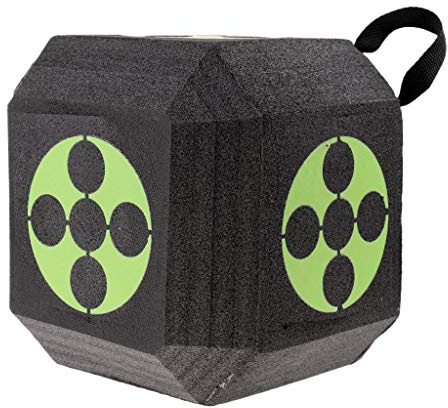 Inzopo 18-Sided 3D Cube Reusable Archery Target Constructed with Rapid Self Recovery XPE Foam for all Arrow Types - Green