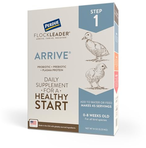 FlockLeader Arrive, Daily Poultry Supplement for Baby Chicks 0-8 Weeks, 8oz