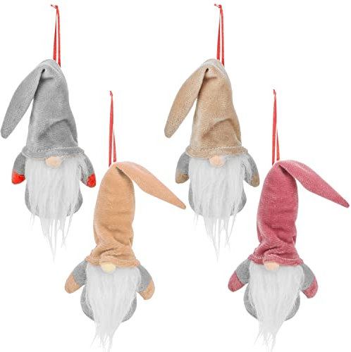 URBNLIVING 4, 8 Christmas Tree Hanging Gnome Xmas Gonk Decoration Faceless Festive Ornament (8)