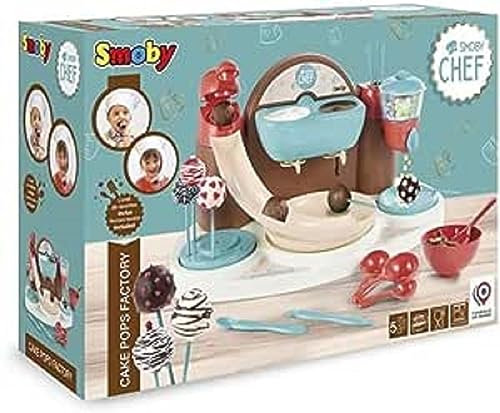 Smoby Chef - Cake Pops Factory - Fabrique à Cake Pop + Livre de Recettes - Atelier de Cuisine Enfant - Nombreux Accessoires - A Partir de 5 Ans - Fabrication Française