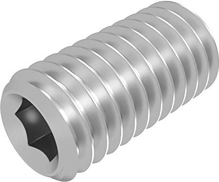 SECCARO Lot de 20 vis sans tête avec embout conique M4 x 8 mm, acier inoxydable V2A VA A2, DIN 913 / ISO 4026