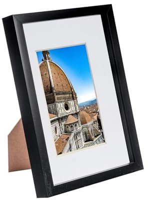 Nicola Spring 3D Shadow Box Frame - A4 Frame (20x30cm) - A5 Mount (14x21cm) - Pack of 1 - Black 3D Photo Box Picture Portrait Display Case Wedding Crafts