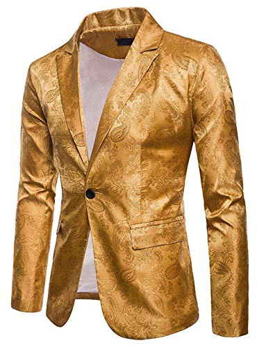 Costume à paillettes brillantes pour homme - Veste de costume à paillettes - Coupe ajustée - Cadeau pour homme - Veste d'extérieur - Col à revers - Veste blazer pour boîte de nuit, mariage