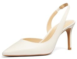 Michael Kors Women's Alina Flex Sling Pump, Light Cream, 8