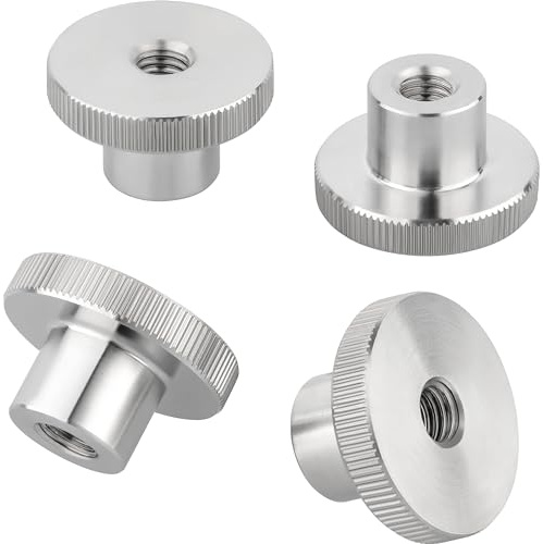 Ottertools - Tuerca moleteada alta DIN 466 | Rosca: M4 | Acero inoxidable | 4 unidades