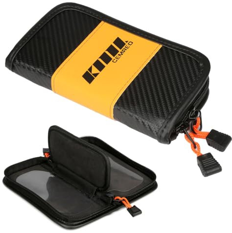 WASAGA Fischköder Aufbewahrungstasche für Löffel, PVC Fischköder Aufbewahrungsbox Brieftasche Aktenkoffer Box für Angelzubehör (M Schwarz)