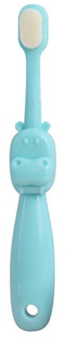 Spazzolino da denti micro-nano sensibile per bambini extra super morbide 10000 setole Cartoon ippopotamo strumento per la cura della pulizia