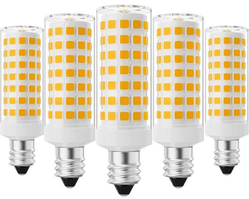 E11 Lampadina LED 10W, 10W Equivalente 100W E11 Sostituzione Alogena, Confezione da 5, Angolo di Fascio A 360 ° 220-240V Dimmerabile 1000LM(Bianco Caldo)