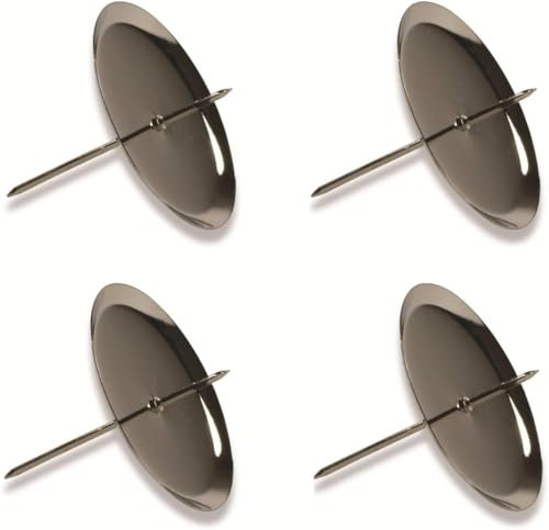 Riffelmacher 10752 - Portacandele dell'Avvento, rotondo, Ø 60 mm, set da 4 pezzi, colore: argento, supporto in metallo per corona dell'Avvento e composizioni | decorazione natalizia