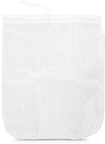 Navaris Nussmilchbeutel Passiertuch 25 x 30cm - feinmaschiges Seiher Küchensieb für z. B. vegane Nussmilch Mandelmilch Joghurt - Feinsieb aus Nylon