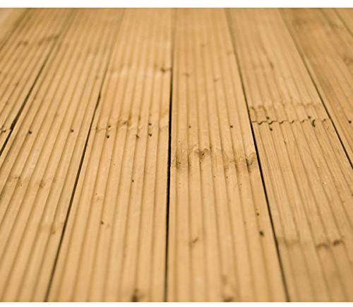 Forest Garden Traditional Solid Profiled Ridged Surface Patio Deck Board 240cm - Pack of 5