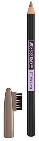 Maybelline New York - Crayon Sourcils Ton sur Ton - Longue Tenue & Effet Naturel - Brosse Intégrée - Formule à la Cire Naturelle - Express Brow - Teinte : Soft Brown (03)