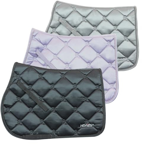 Horses, Sottosella Ellen, dal Design 100% Italiano, Perfetto per Ogni Cavaliere ed Amazzone. Ideale per Maneggi e Privati, Diverse Specialità. Stile e Funzionalità per Ogni Occasione, Cob, Grigio