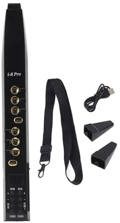 I8 Saxofón Electrónico Superior con 84 Tonos y 12 Teclas - Instrumento de Viento Universal de Alta Tecnología, Pantalla Digital Cerbatana Eléctrica Portátil para Práctica