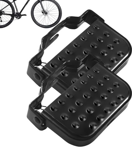 Zubehors Klappbare Fußrasten, Klapppedale hinten,rutschfeste Hinterradpedal-Rücksitz-Fußrasten - Ganzmetall-1 Paar verdickte Fußstützenpedale für Faltbare Fahrräder, Mountainbikes