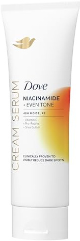 Niacinamide + Even Tone Serum Body Cream for Dark Spots and Uneven Complexion with Vitamin C, Pro-Retinol and Shea Butter Lotion, 225 g